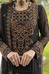 Whispers by Aleezay – Black Chiffon 3pc Ready to Wear Dress WBA1