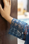 Blue Floral 3pc Embroidered Lawn Suit | Garmi Ka Jora by Dress Code GKJ4