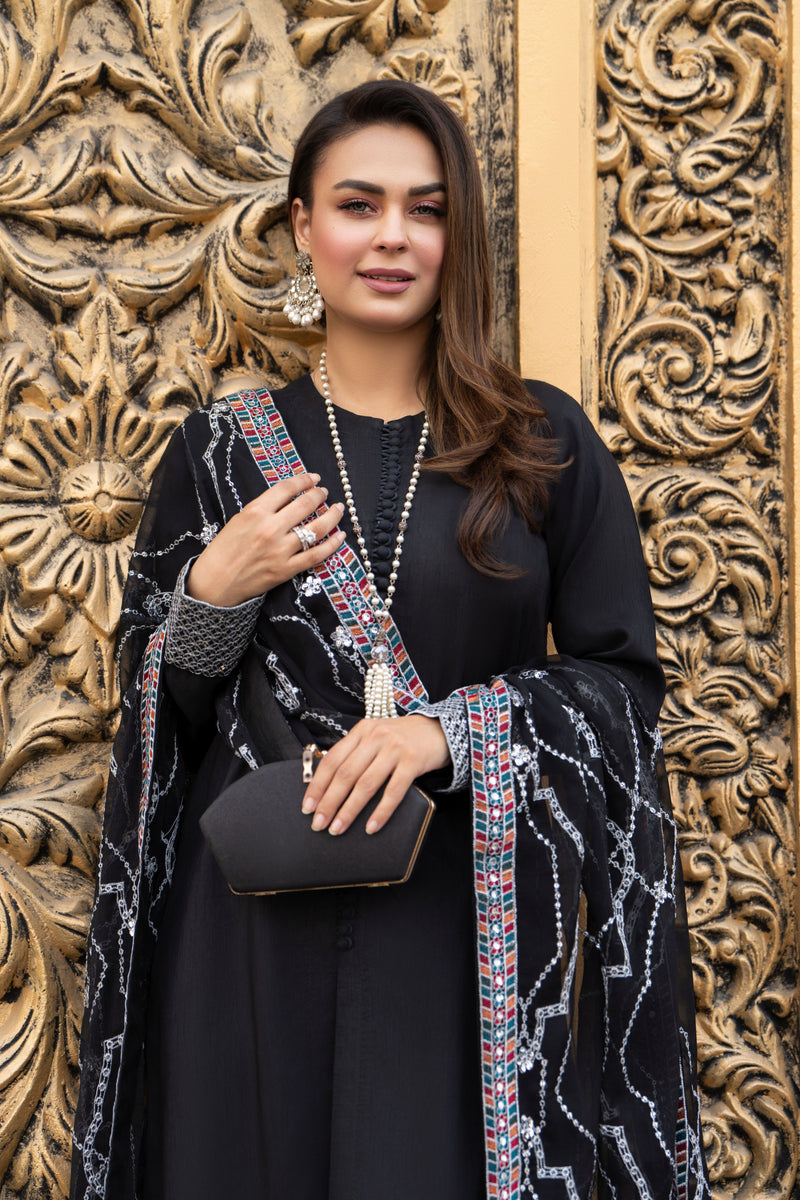 Raw Silk and Sparkle Ready to Wear Dress by Gul Warun RSS4