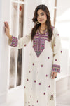 Miski FrostFit – Ivory Embroidered Khaddar Ready to Wear Kurta FFM5