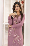 Miski FrostFit – Mauve Winter Linen Readymade Pakistani Kurta FFM2