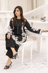Miski FrostFit – Black Embroidered Dhanak 2pc Dress FFM3