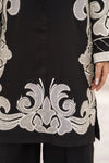 Miski FrostFit – Black Embroidered Dhanak 2pc Dress FFM3