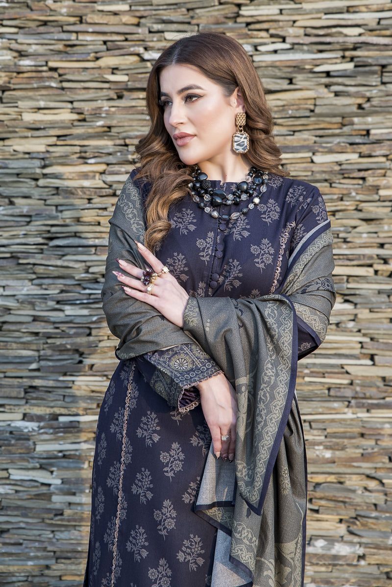 Snowlit Grace by Aabpara Winter Dhanak Dress SLG4 The Zaibai Snowlit Grace by Aabpara Winter Dhanak Dress SLG4 The Zaibai