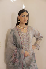 Mohagni Ready to Wear Embroidered Lawn 3pc Suit with Printed Dupatta SLM1