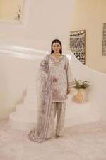 Mohagni Ready to Wear Embroidered Lawn 3pc Farshi Shalwar Suit SLM2