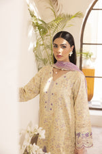 Mohagni Ready to Wear Embroidered Lawn 3pc Farshi Shalwar Suit SLM6