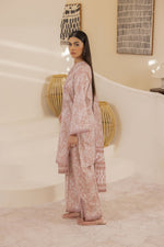 Mohagni Ready to Wear Embroidered Lawn 3pc Suit in Dusty Rose SLM7