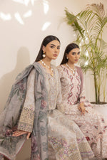 Mohagni Ready to Wear Embroidered Lawn 3pc Suit with Printed Dupatta SLM1