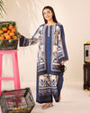 Everyday Luxe by Mona – Navy Blue & Cream Silk Lawn 2pc Co-Ord Set | MES10