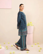 Everyday Luxe by Mona – Teal Printed Silk Lawn 2pc Co-Ord Set | MES7