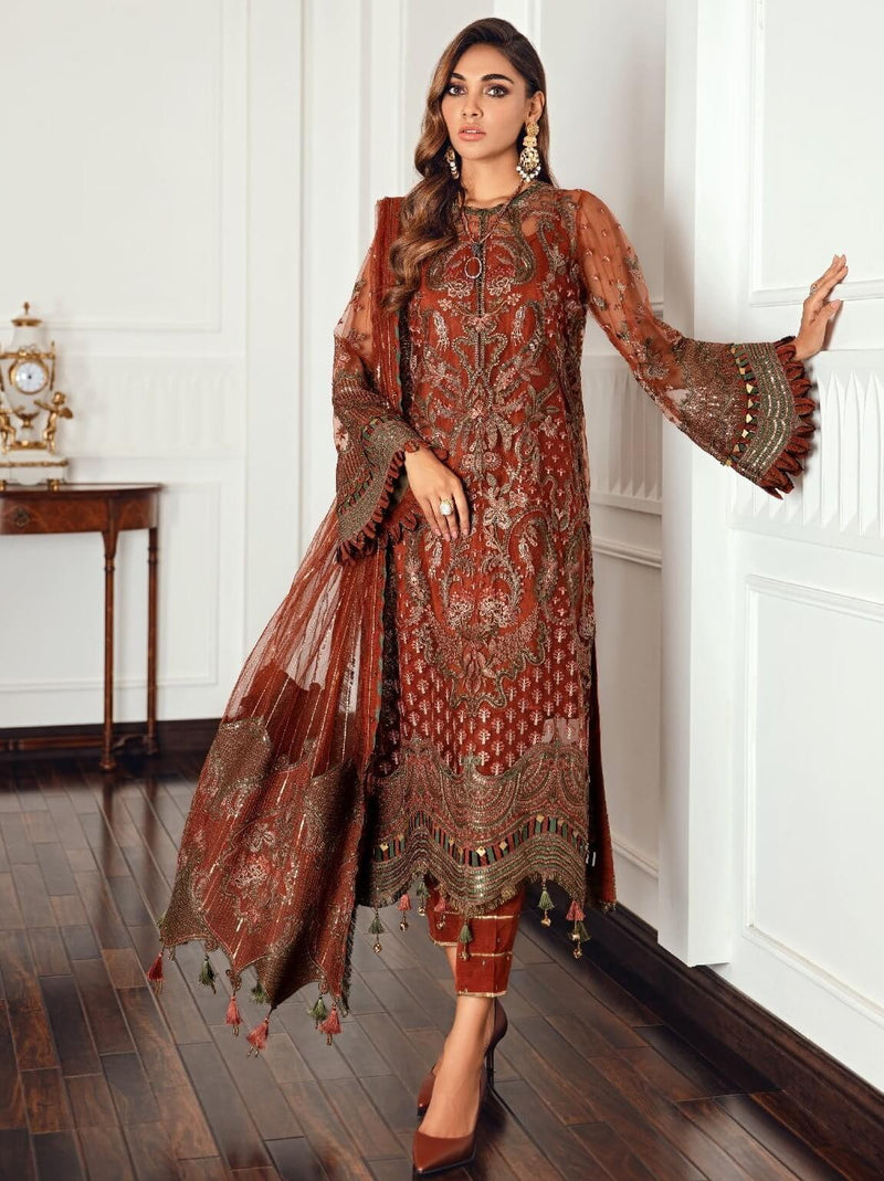 BAROQUE NET FORMAL DRESS BQF6 The Zaibai BAROQUE NET FORMAL DRESS BQF6 The Zaibai