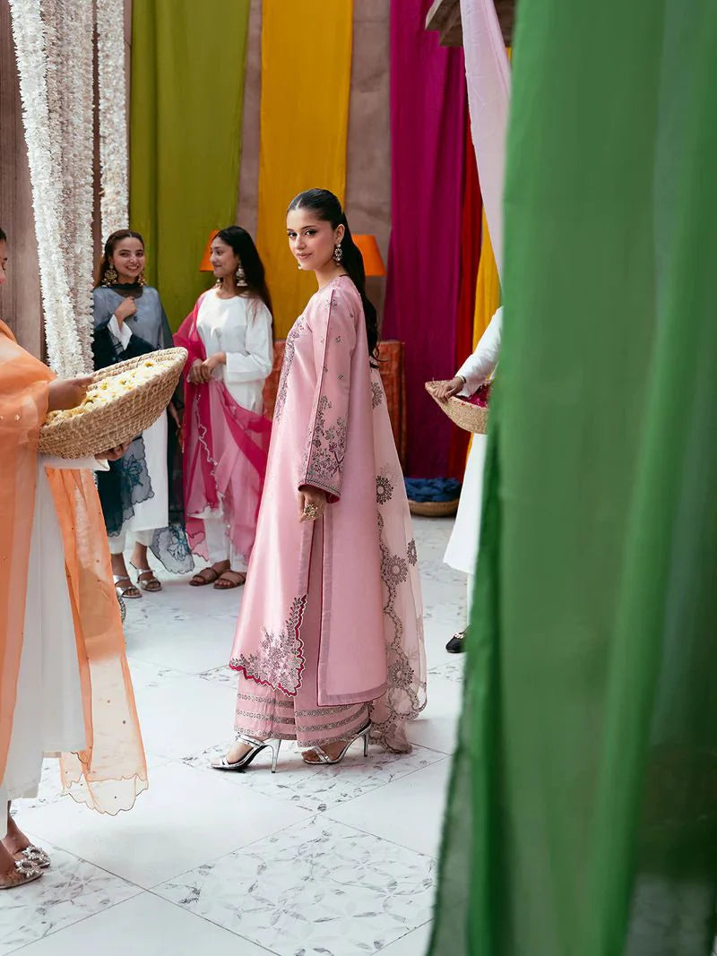 Rangrez by Mona 3pc Embroidered Silk Palazzo Suit RG4 – The Zaibai