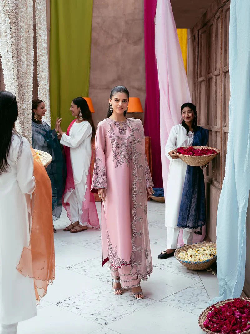 Rangrez by Mona 3pc Embroidered Silk Palazzo Suit RG4 – The Zaibai