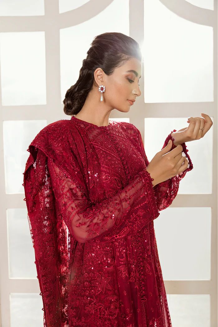 BAROQUE CHIFFON FORMAL DRESS BQF3 The Zaibai BAROQUE CHIFFON FORMAL DRESS BQF3 The Zaibai