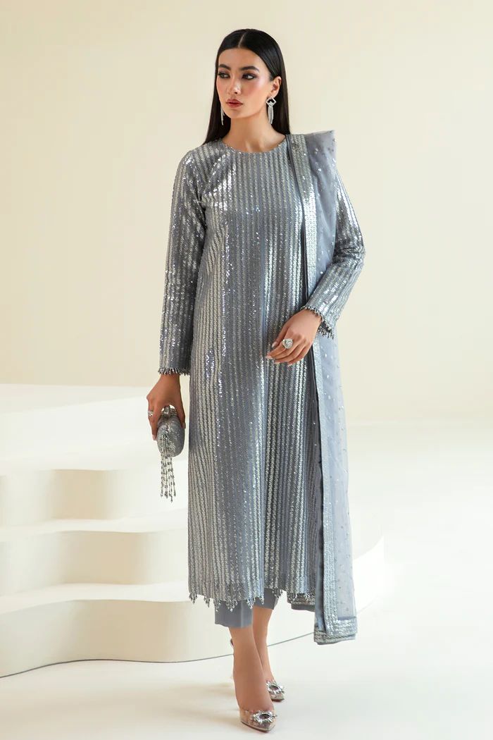 BAROQUE NET FORMAL DRESS BQF1