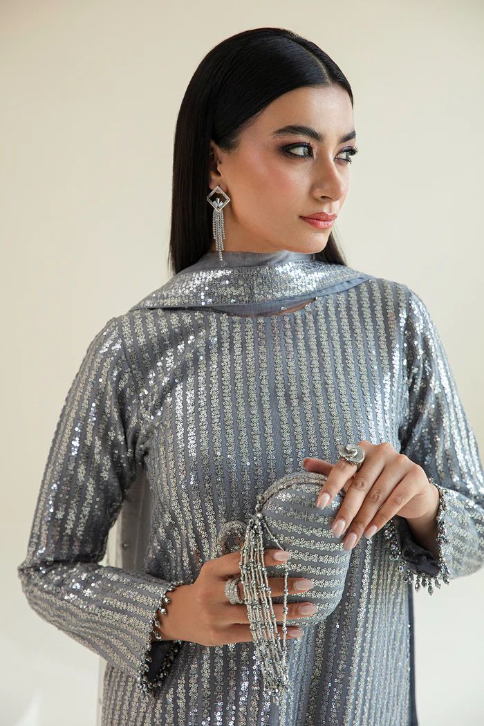 BAROQUE NET FORMAL DRESS BQF1