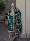 Velina - Stitched Green Floral Embroidered Lawn 3pc Suit by Zainab Chottani – ZCTL1