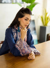 Elisa – Stitched Deep Blue Embroidered Lawn 3pc Suit by Zainab Chottani – ZCTL14