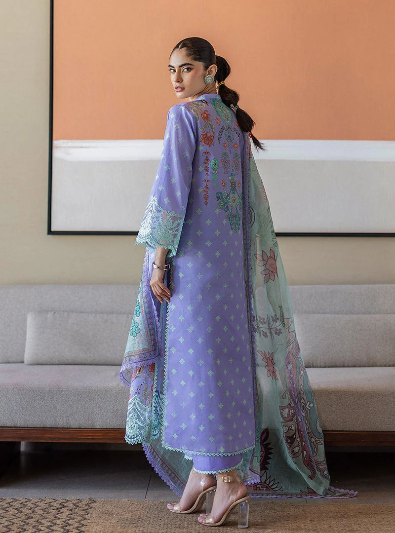 Lina – Stitched Lavender Printed & Embroidered Lawn 3pc Suit by Zainab Chottani – ZCTL15