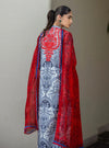 Syra – Stitched Grey & Red Printed Embroidered Lawn 3pc Suit by Zainab Chottani – ZCTL16