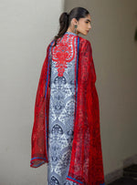Syra – Stitched Grey & Red Printed Embroidered Lawn 3pc Suit by Zainab Chottani – ZCTL16