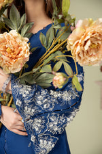 2PC CREPE EMBROIDERED DRESS BY AIN 03