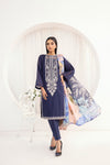 3PC HEMLINE EMBROIDERED LAWN DRESS 09