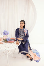 3PC HEMLINE EMBROIDERED LAWN DRESS 09