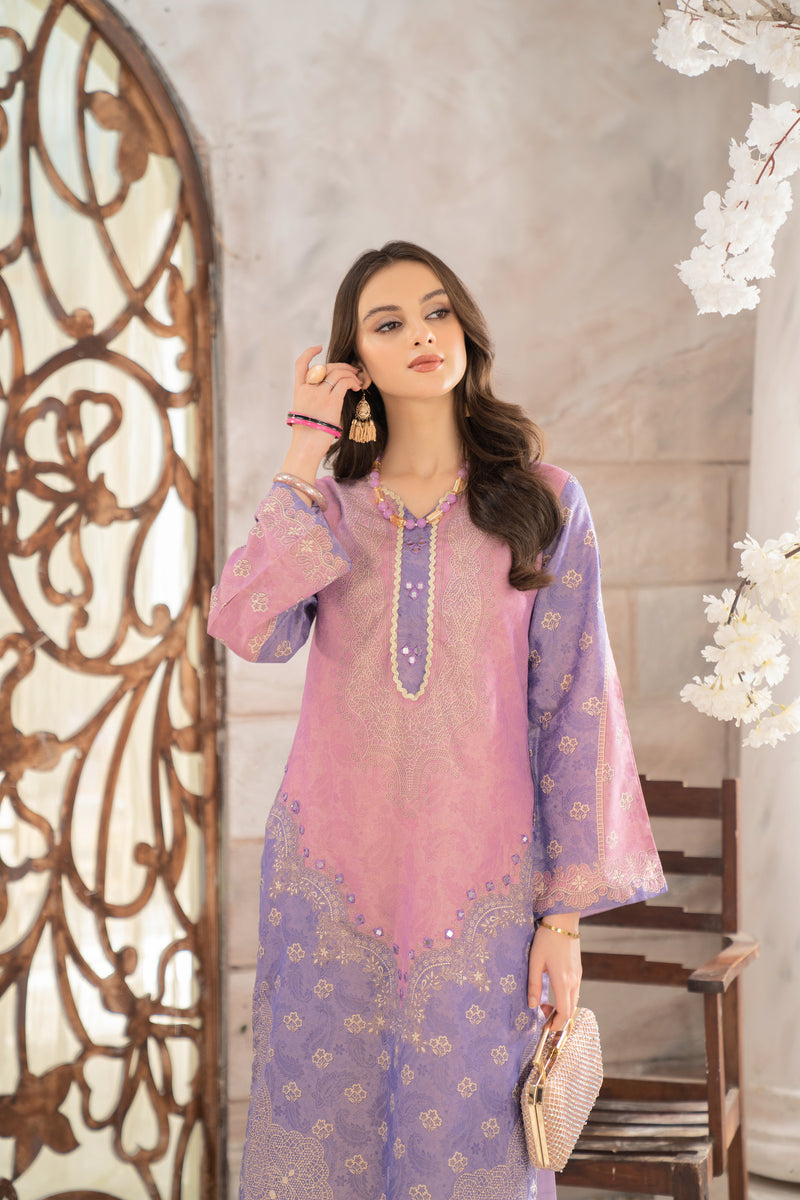 2PC LAWN DRESS BY AABPARA 06