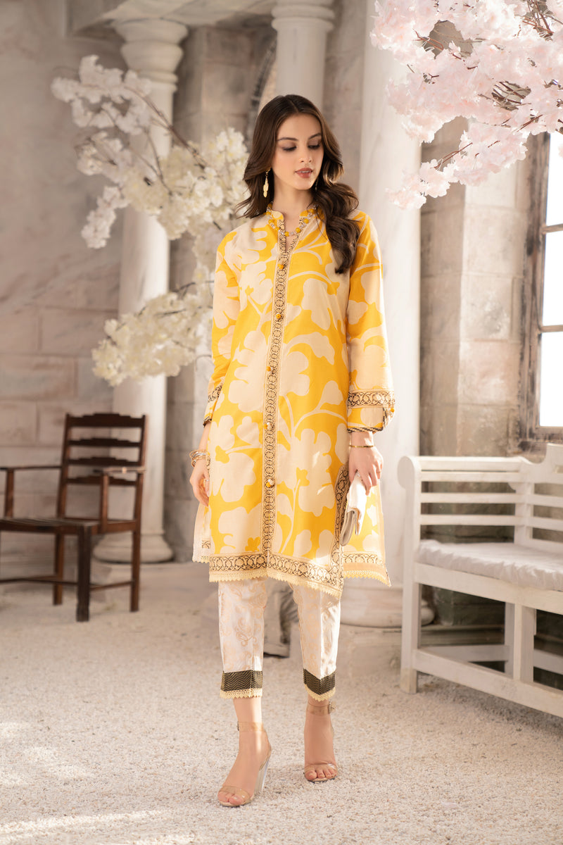 2PC LAWN DRESS BY AABPARA 05
