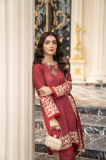 3PC LINEN READY TO WEAR DRESS BY DRESSCODE 03