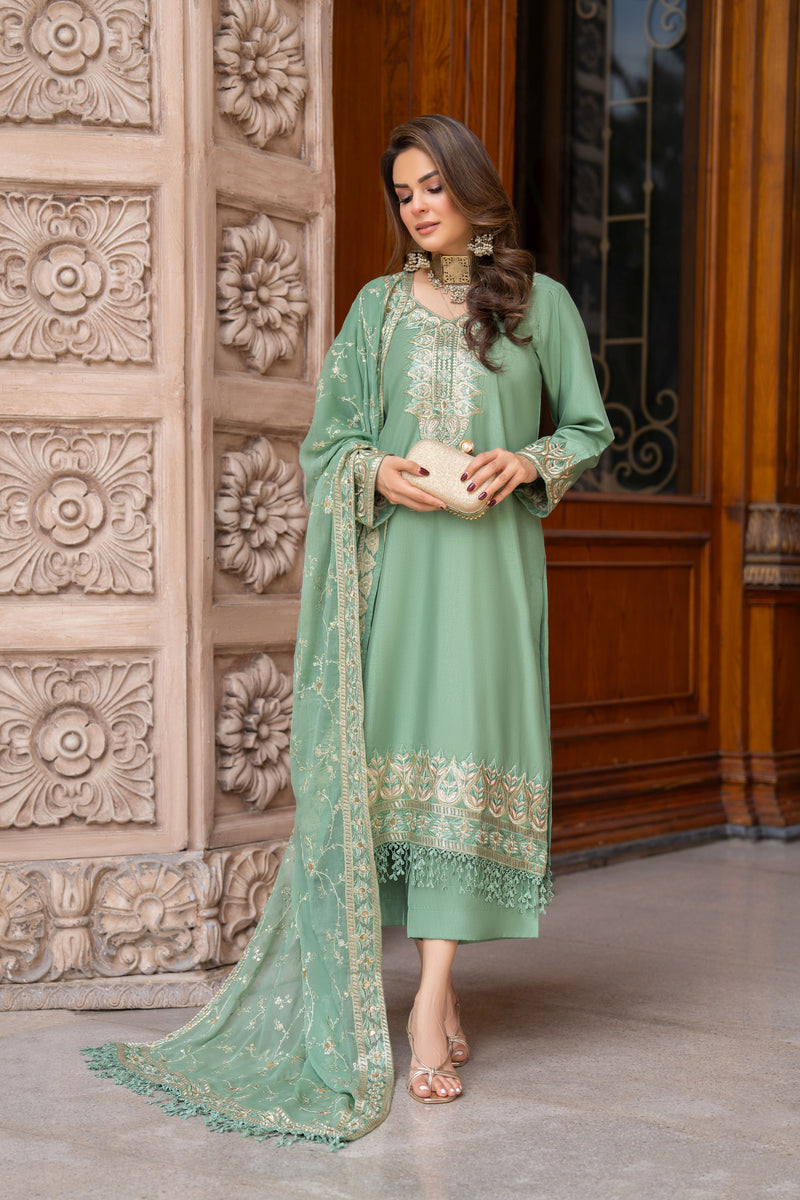 3PC READY TO WEAR RAW SILK DRESS BY GUL WARUN GRS16 The Zaibai 3PC READY TO WEAR RAW SILK DRESS BY GUL WARUN GRS16 The Zaibai