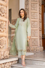 3PC READY TO WEAR RAW SILK DRESS BY GUL WARUN GRS12