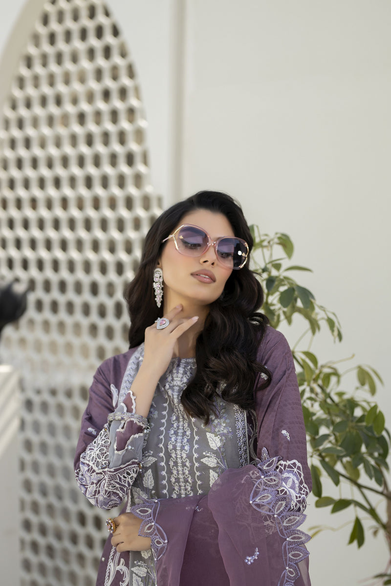 SAFFRON JACQUARD LAWN COLLECTION BY MONA SME5