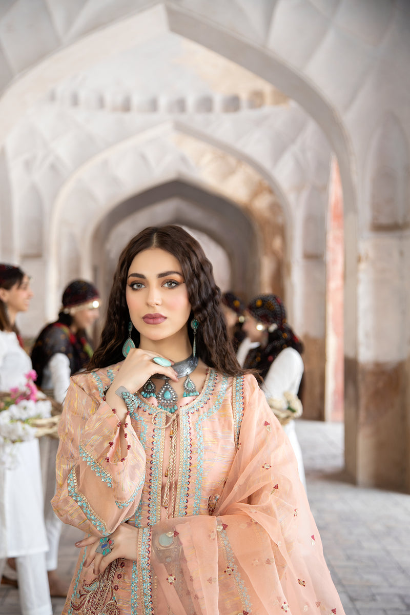SAKEENA HASAN COTTON JACQUARD WOMEN DRESS 02