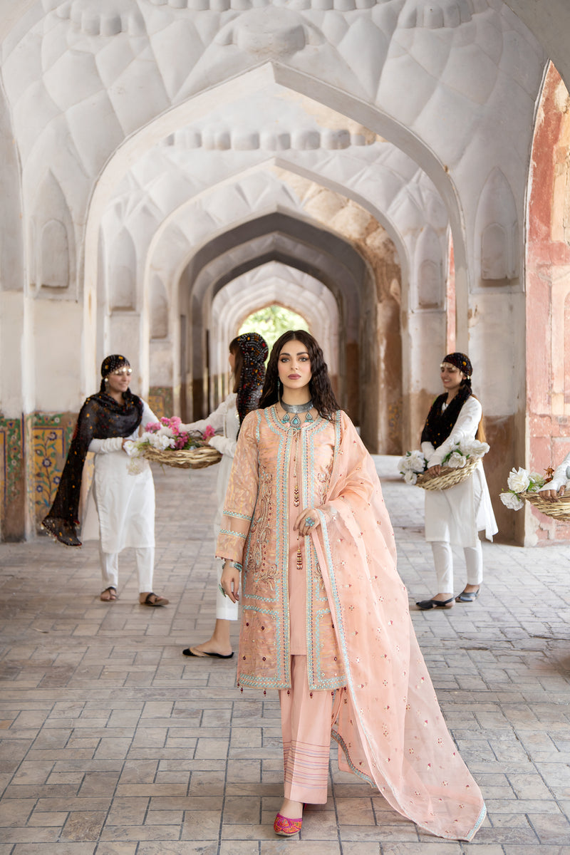 SAKEENA HASAN COTTON JACQUARD WOMEN DRESS 02