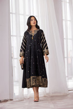 ZAIWA 1PC EMBROIDERED LONG FROCK 05