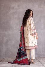 HEMLINE 3PC JACQUARD SLUB EMBROIDERED DRESS 10