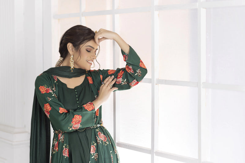 SOFIA KHAS WINTER LINEN GOWN DRESS 05