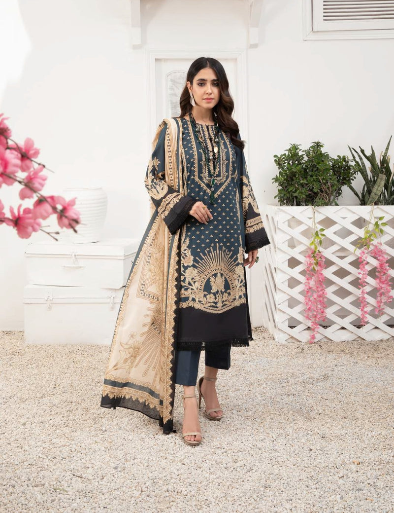 Ready to Wear 3 Pcs Lawn Dress by Sapphire 08 The Zaibai Ready to Wear 3 Pcs Lawn Dress by Sapphire 08 The Zaibai
