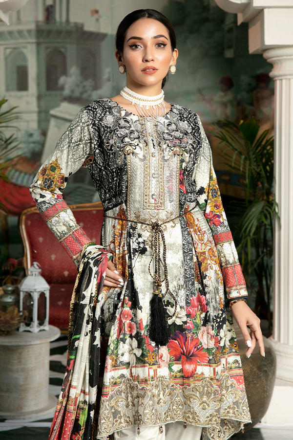 Ready to Wear 3 Pcs Mona Embroidered Lawn Collection 03