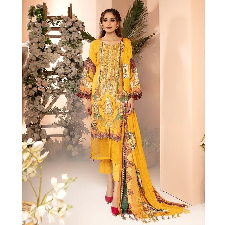 Winter Ready to Wear 3 Pcs Dress by Mona 04