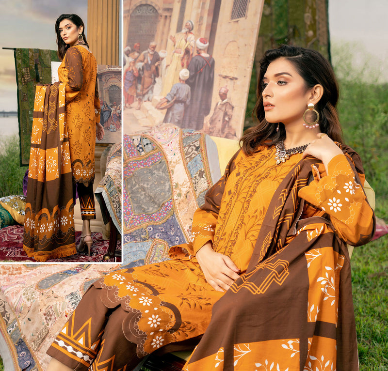 Winter Ready To Wear Digital Linen Dress By Noorma Kaamal 06