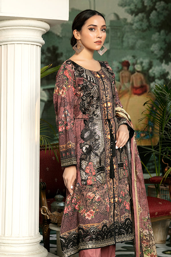 Ready to Wear 3 Pcs Mona Embroidered Lawn Collection 01