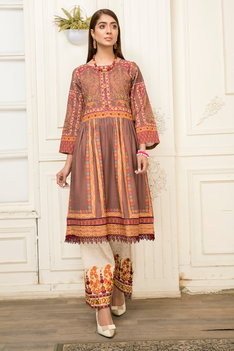 Ready To Wear 2 Pcs Winter Khaddar Dress By Aabpara 13