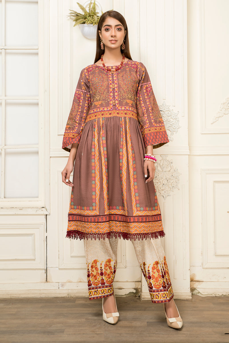 Ready To Wear 2 Pcs Winter Khaddar Dress By Aabpara 13
