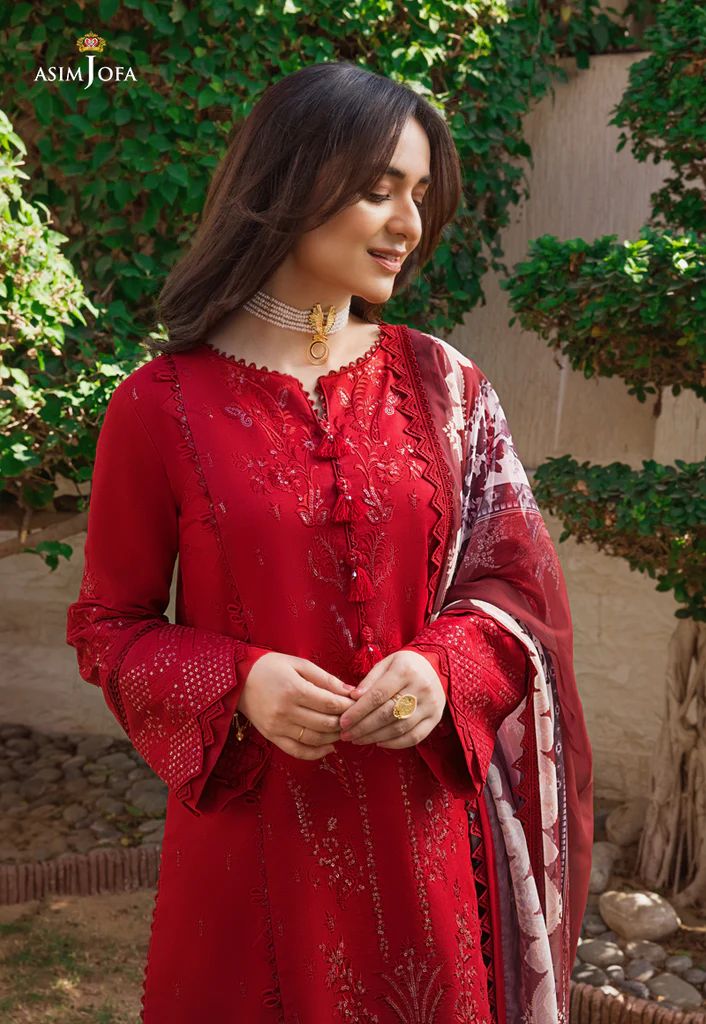 asim jofa red dress Asim Jofa CHIKANKARI Collection Pakistani Dress Party Wear Dress Gift For Her Wedding Dress Indian Dress