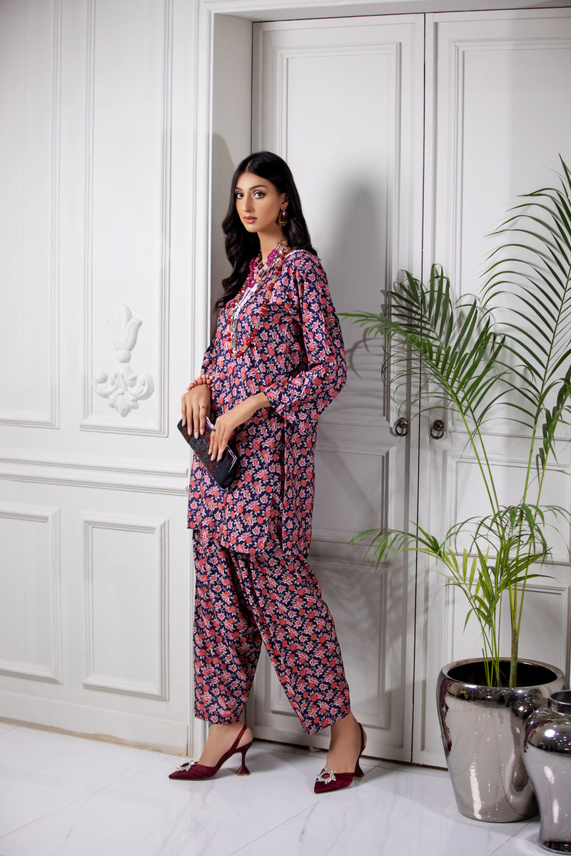 Ready to Wear 2 Pcs Linen Dress by Aabpara 02