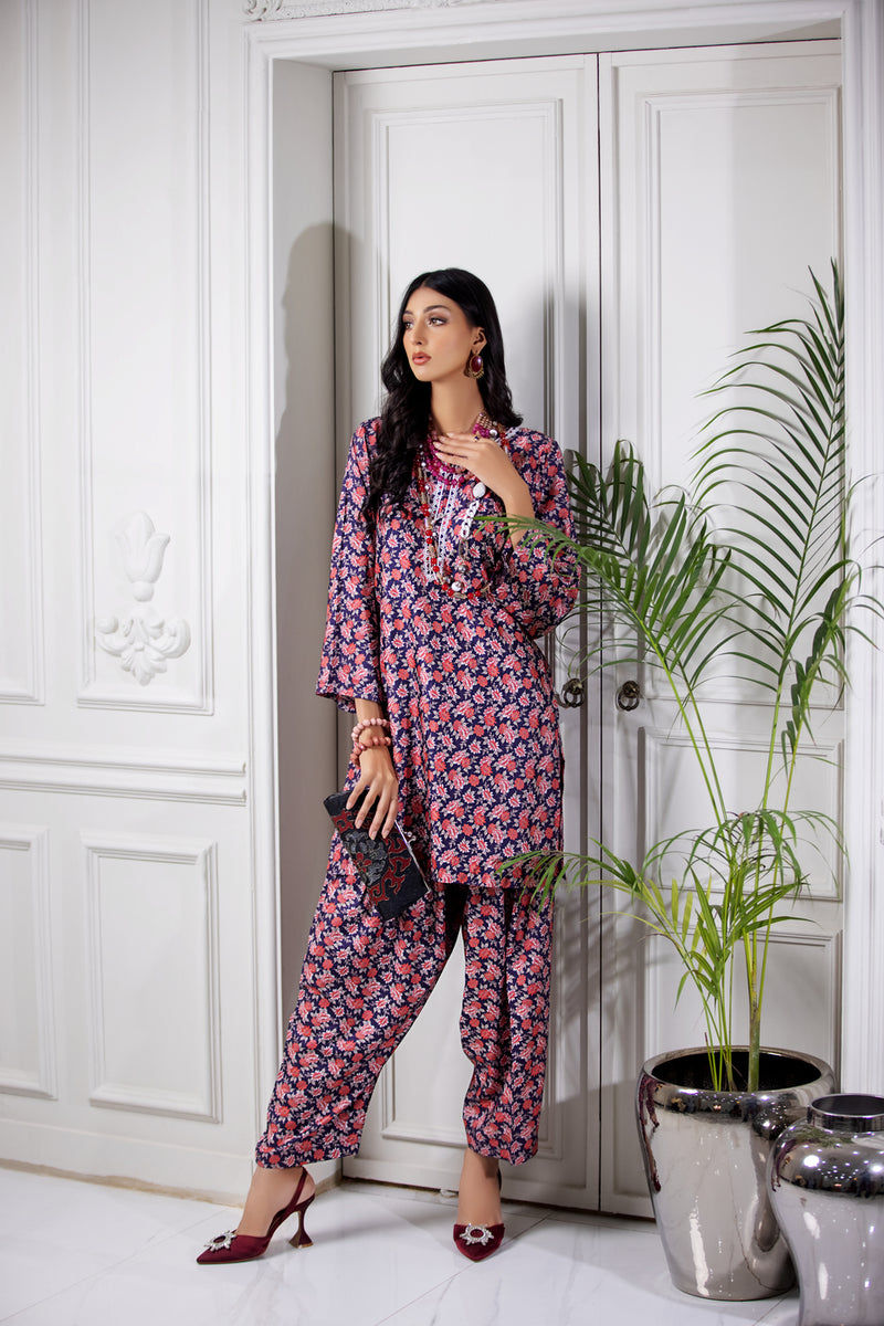 Ready to Wear 2 Pcs Linen Dress by Aabpara 02